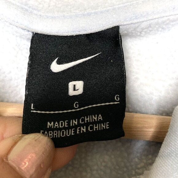 Nike Blue Tie Dye Pullover Hoodie Logos Size Large Pockets - Picture 10 of 10